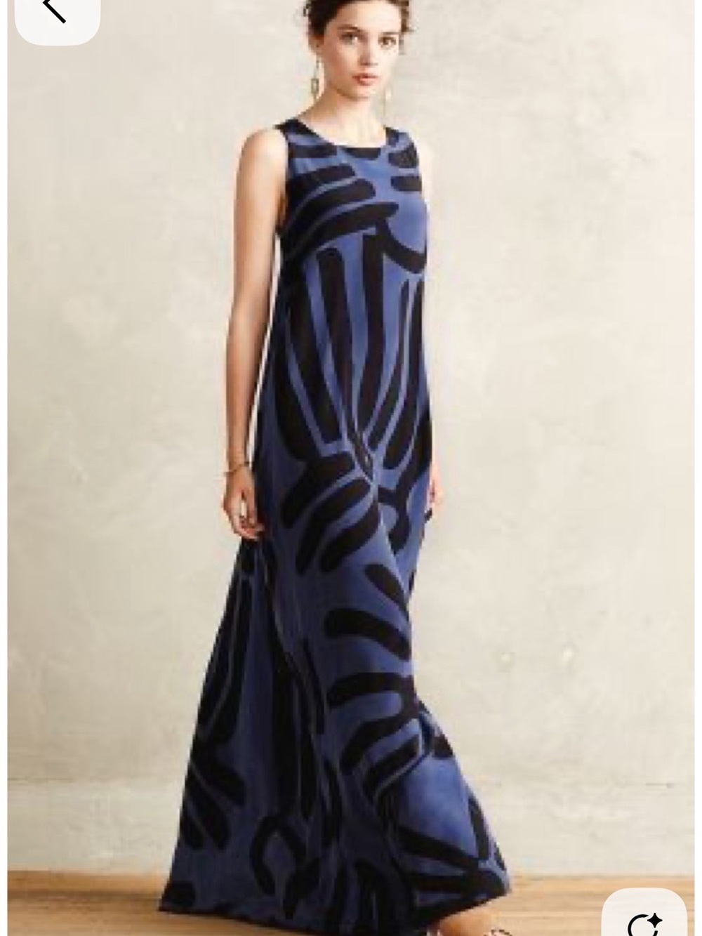Roopa Pemmara silk crepe maxi “Lily” dress.